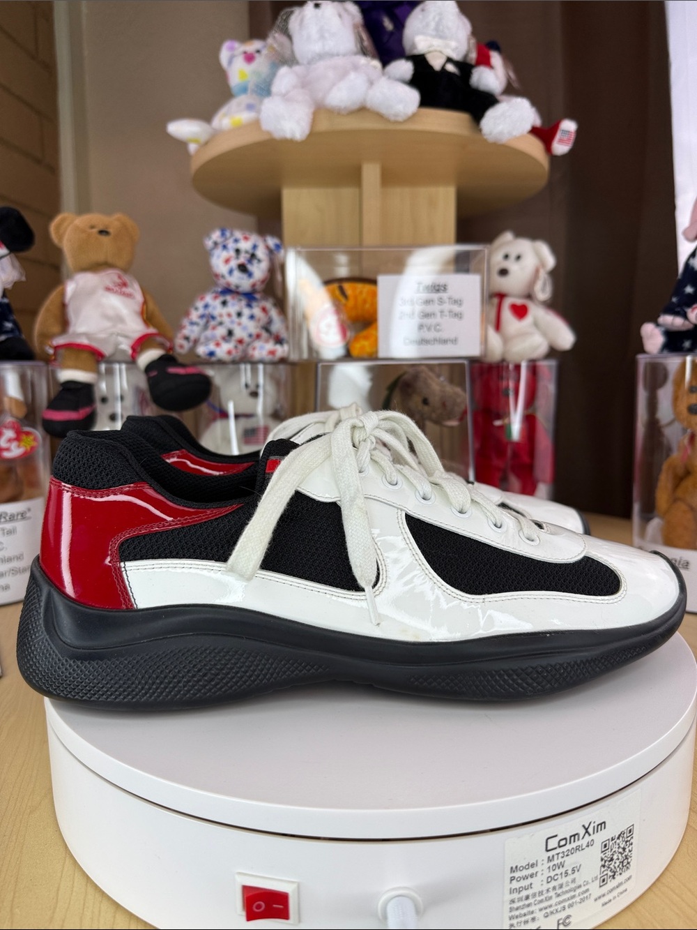 💥PRADA - America's Cup Sneakers Patent leather and Technical Fabric - Size 8 UK - Picture 6 of 14